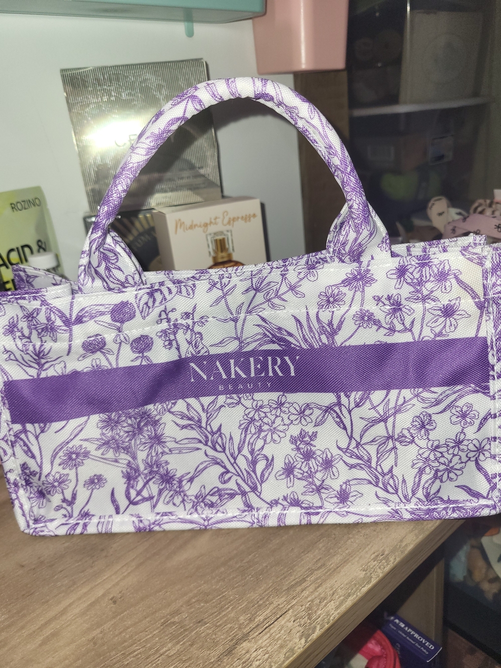 Nakery Floral Purple Tote Bag